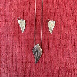 Jessie Senecal Handmade Sterling Sliver "Cedar" Necklace and Earrings